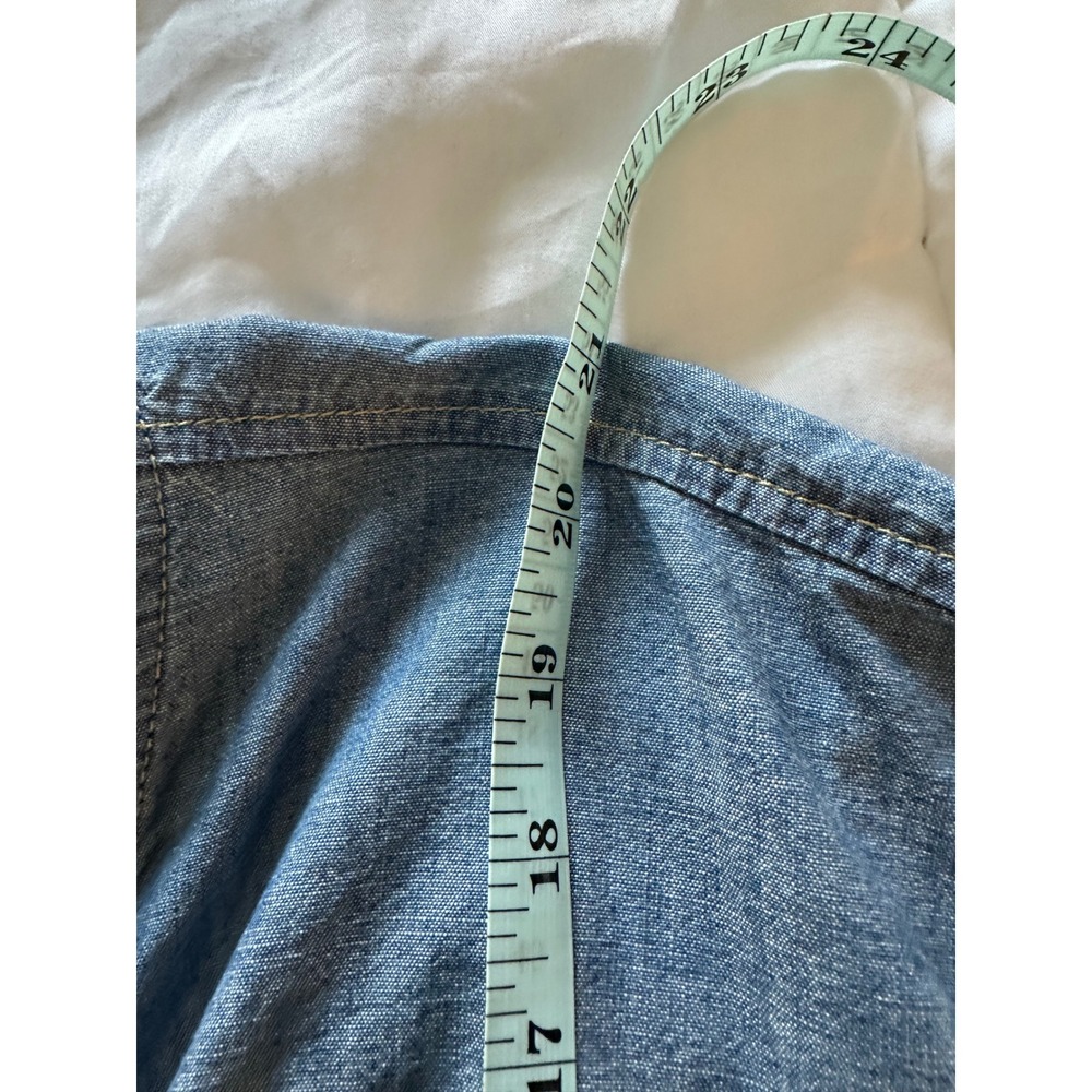 Lauren Ralph Lauren‎ Chambray Wide Leg Jumpsuit Belted V Neck Women Size 14 - Picture 9 of 9